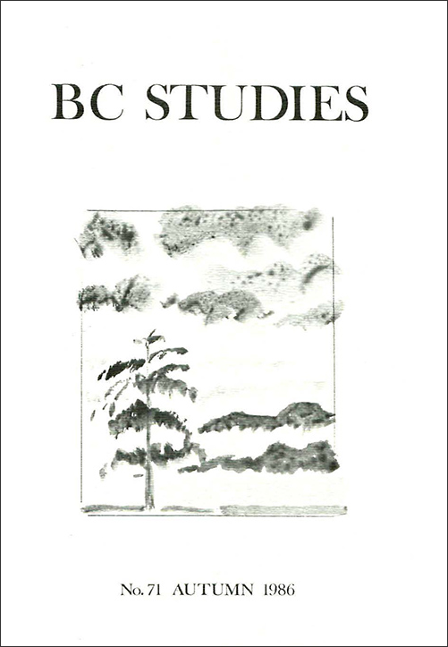 Product Image of: BC Studies no. 71 Autumn 1986